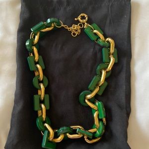 J crew chunky green necklace
